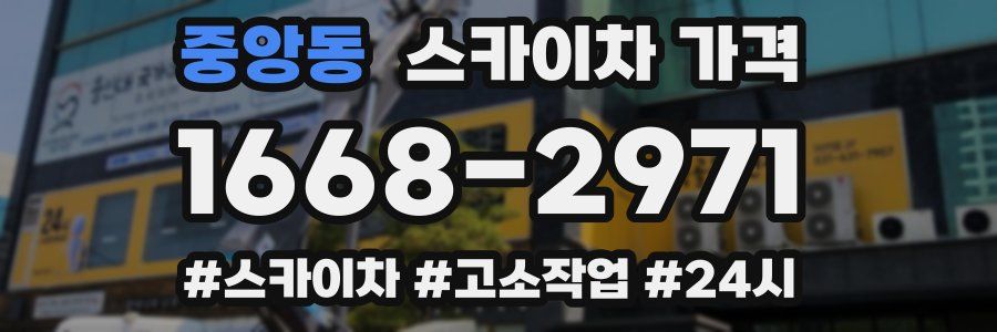 중앙동 스카이차 가격