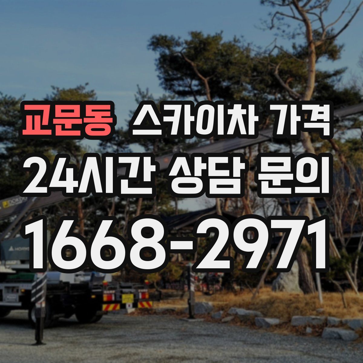 교문동 스카이차 가격