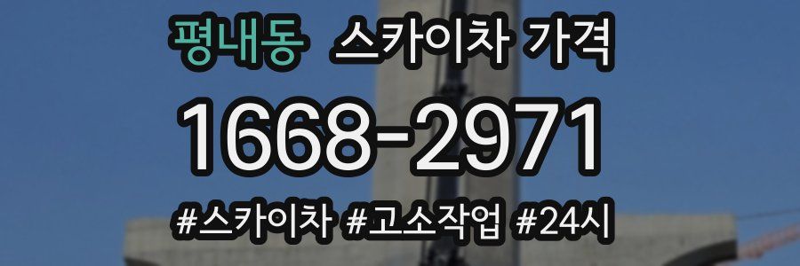 평내동 스카이차 가격