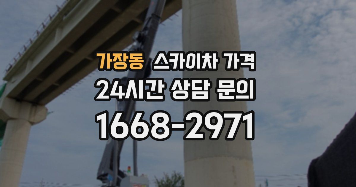 가장동 스카이차 가격