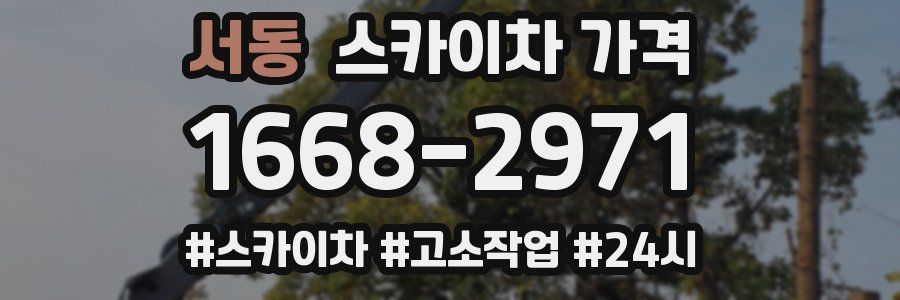 서동 스카이차 가격