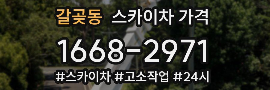 갈곶동 스카이차 가격