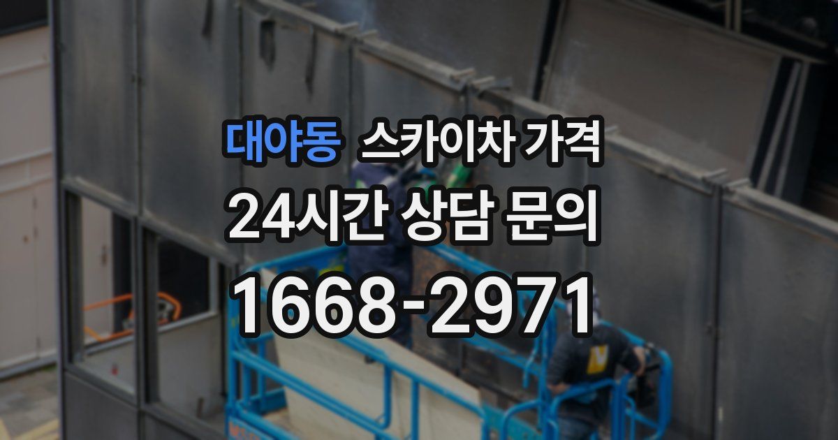 대야동 스카이차 가격