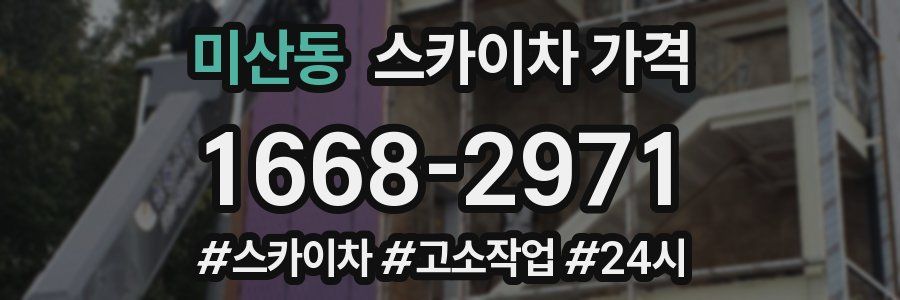 미산동 스카이차 가격