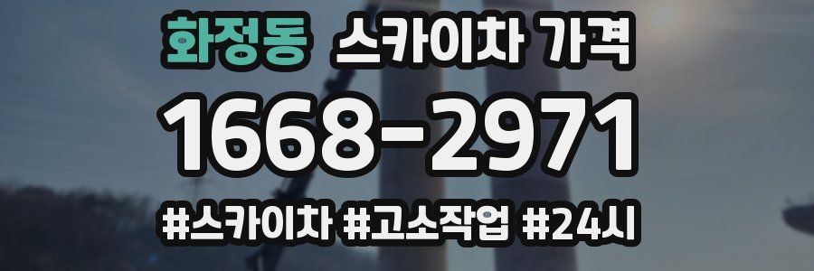 화정동 스카이차 가격