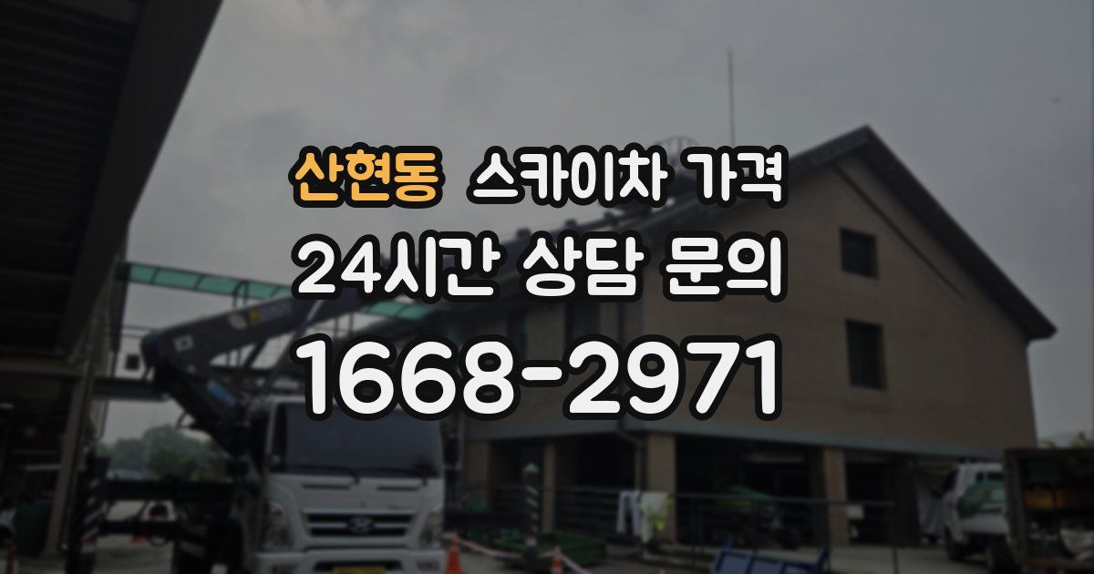 산현동 스카이차 가격