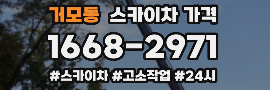 거모동 스카이차 가격