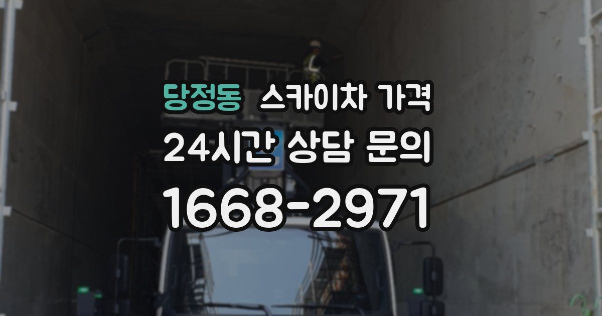 당정동 스카이차 가격