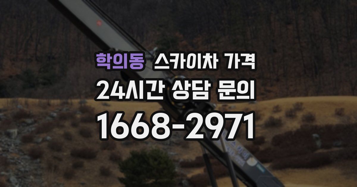 학의동 스카이차 가격