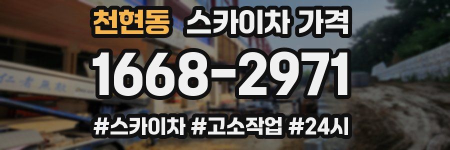 천현동 스카이차 가격