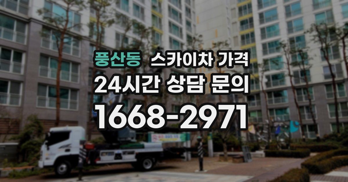 풍산동 스카이차 가격