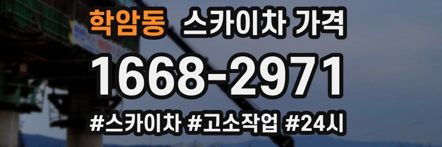 학암동 스카이차 가격