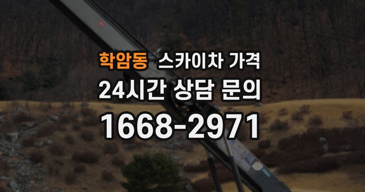 학암동 스카이차 가격