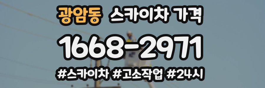 광암동 스카이차 가격