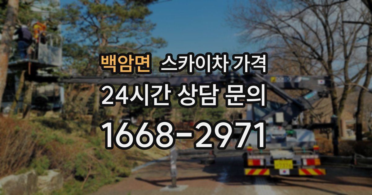 백암면 스카이차 가격
