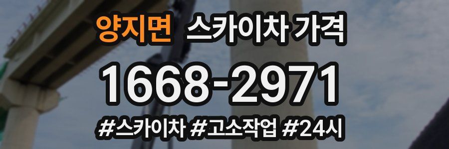 양지면 스카이차 가격