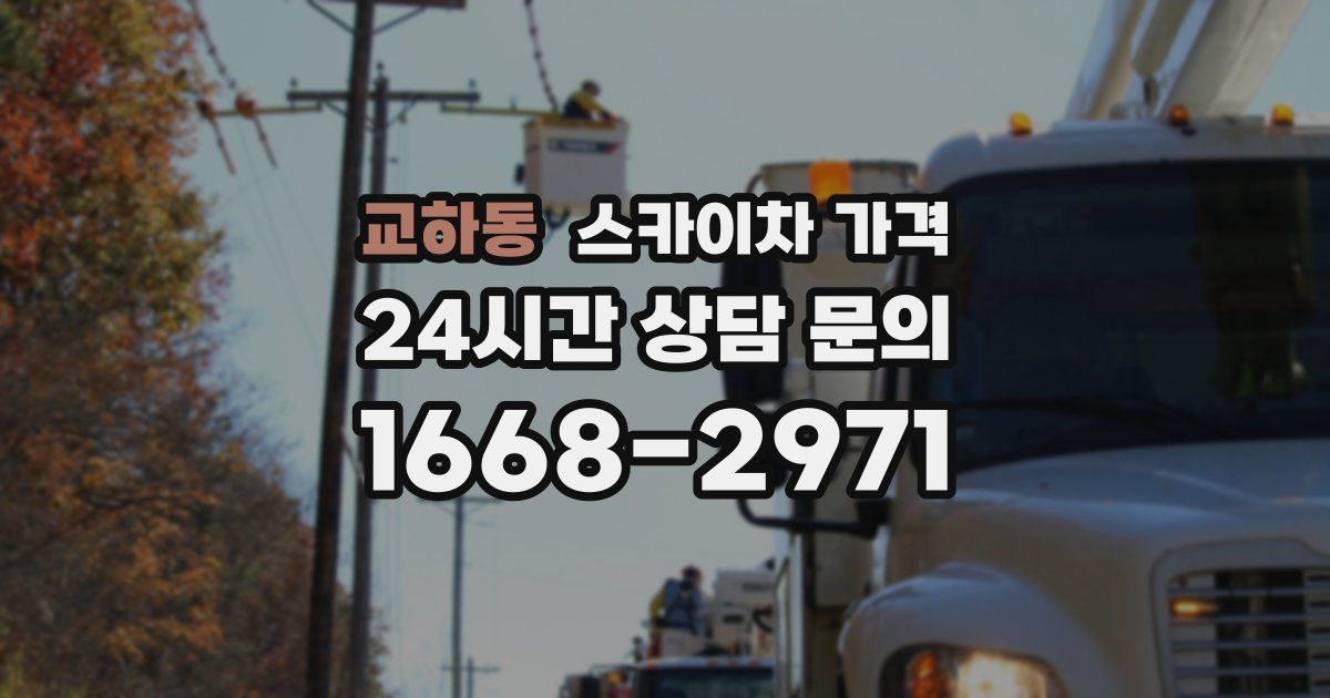 교하동 스카이차 가격