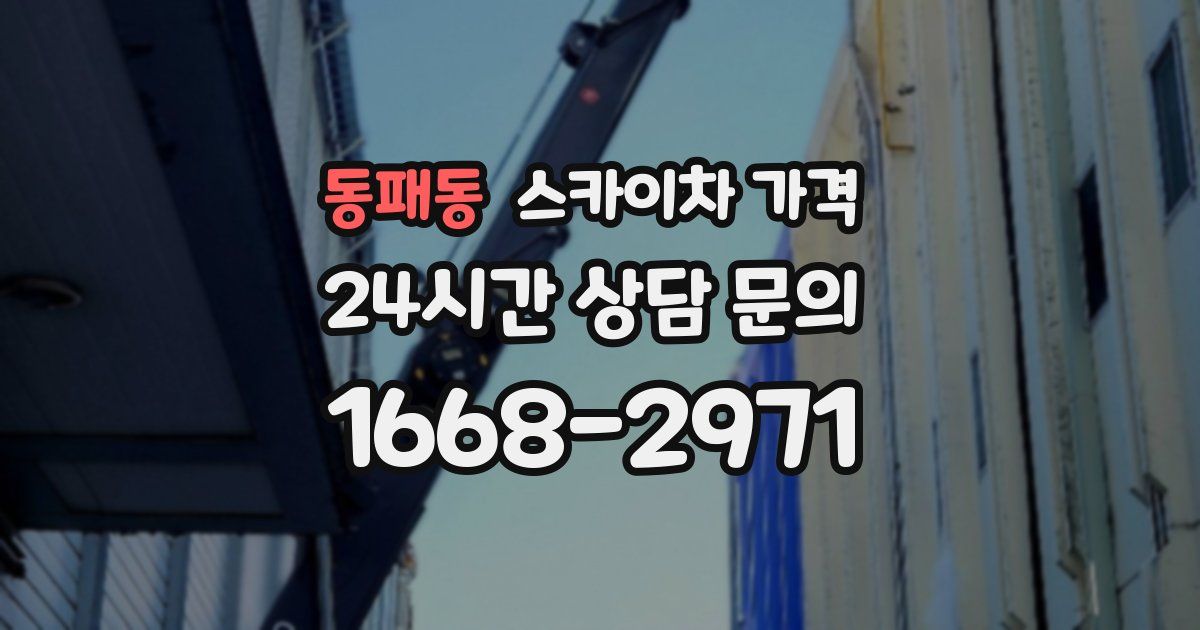 동패동 스카이차 가격