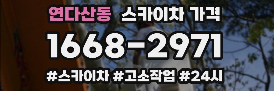 연다산동 스카이차 가격