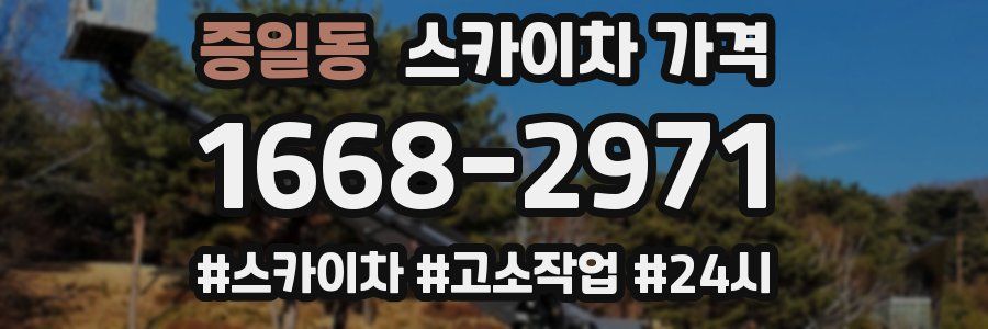 증일동 스카이차 가격