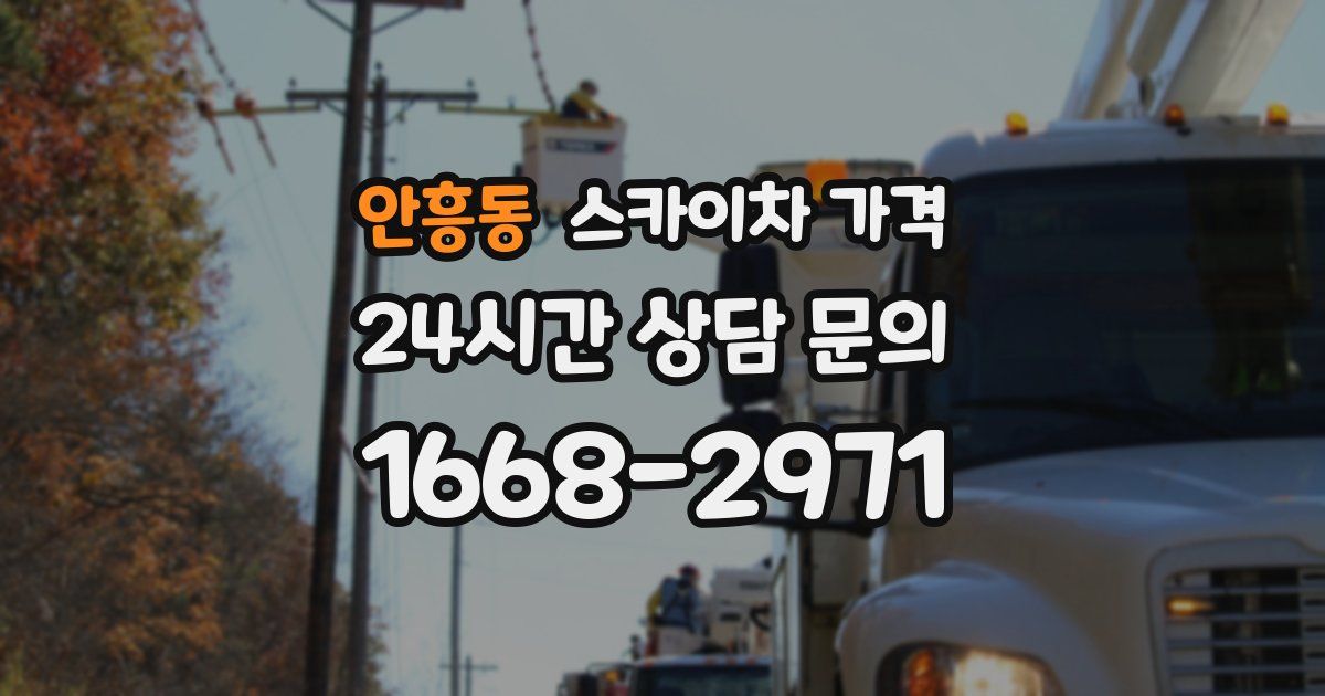 안흥동 스카이차 가격