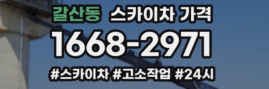 갈산동 스카이차 가격