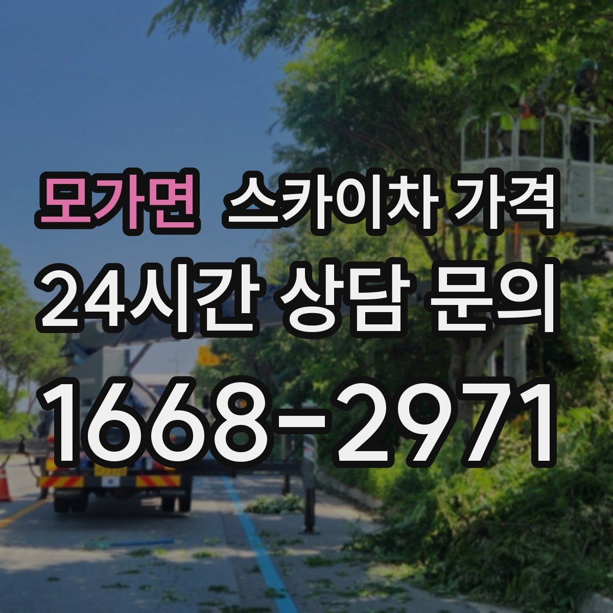 모가면 스카이차 가격 외벽 크랙 점검만 하는 경우 비용 포인트