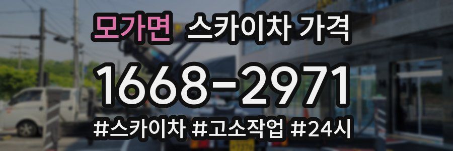 모가면 스카이차 가격