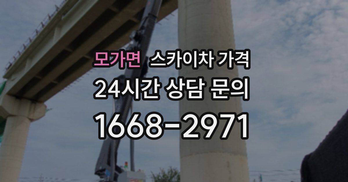 모가면 스카이차 가격