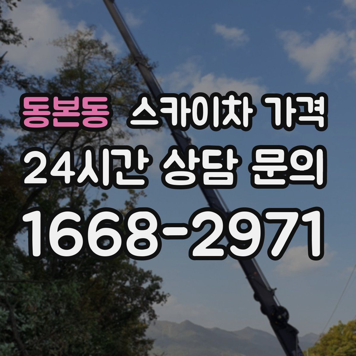 동본동 스카이차 가격