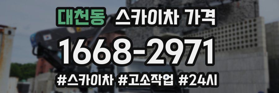 대천동 스카이차 가격