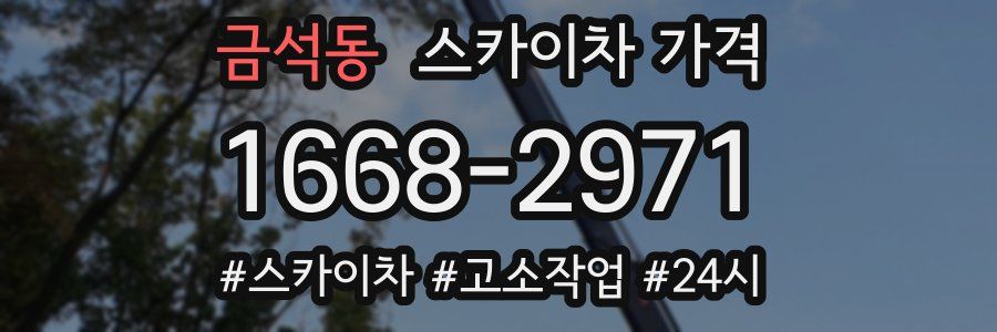 금석동 스카이차 가격