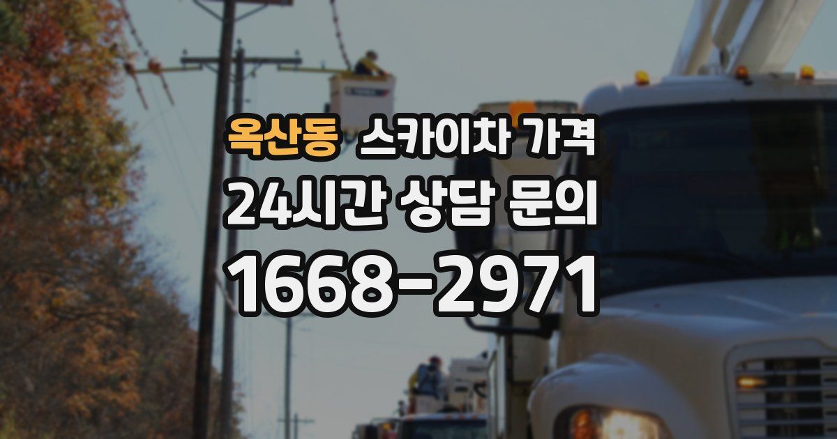 옥산동 스카이차 가격