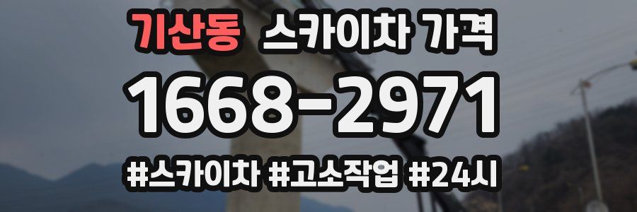 기산동 스카이차 가격