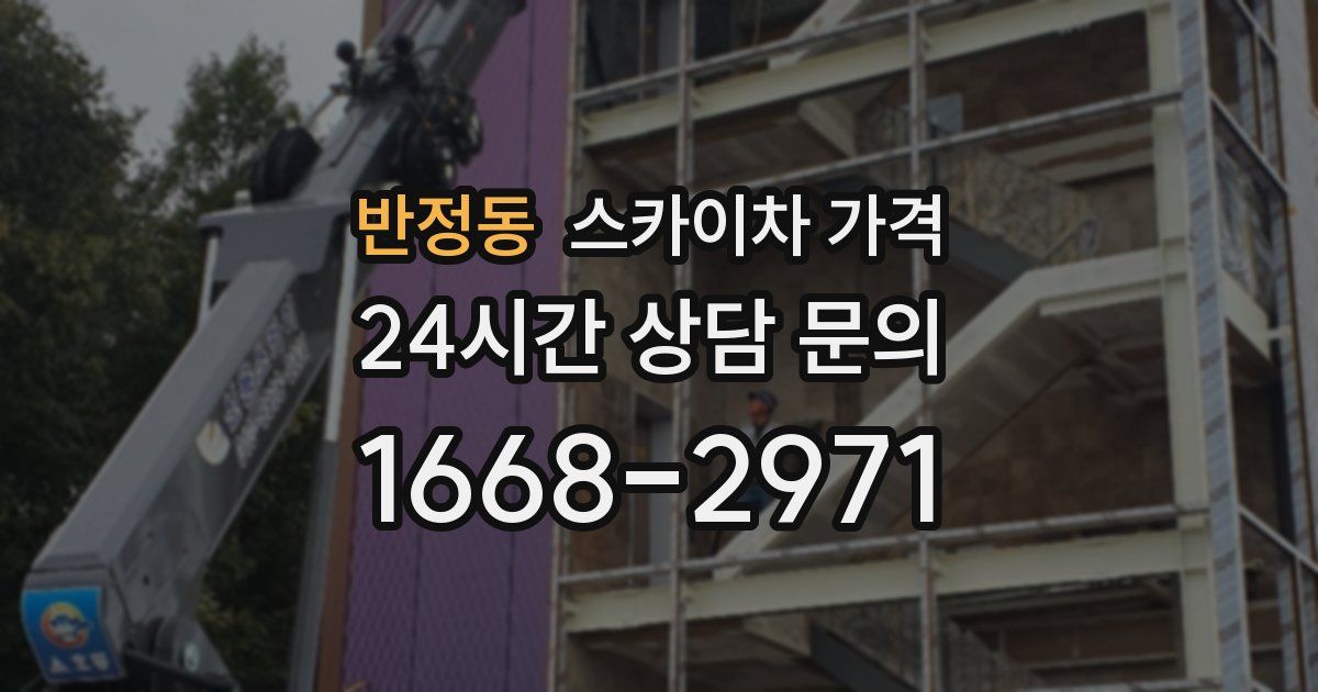 반정동 스카이차 가격