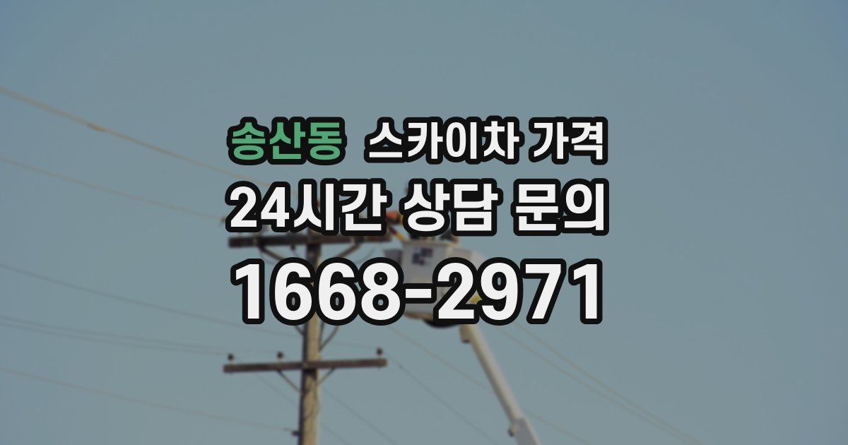 송산동 스카이차 가격