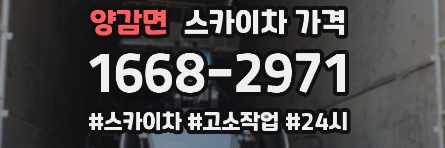 양감면 스카이차 가격