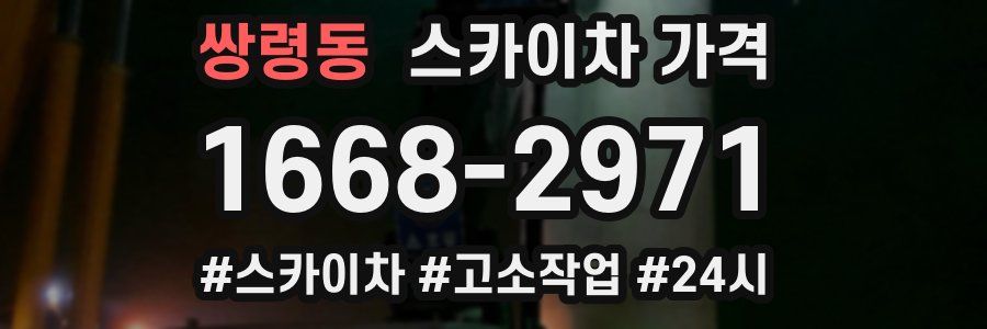 쌍령동 스카이차 가격