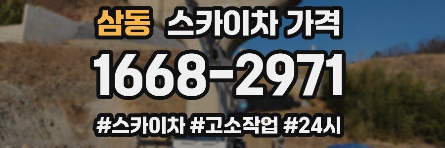 삼동 스카이차 가격