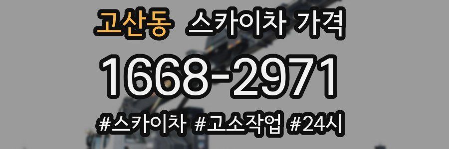 고산동 스카이차 가격