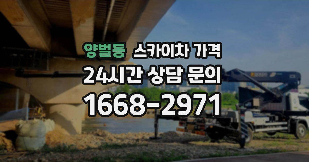 양벌동 스카이차 가격