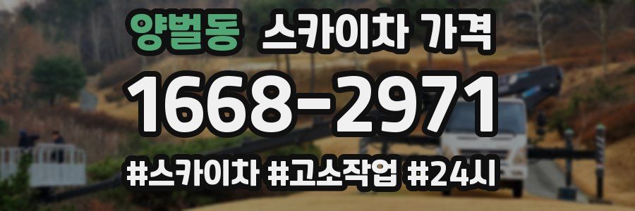 양벌동 스카이차 가격