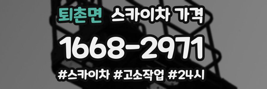 퇴촌면 스카이차 가격