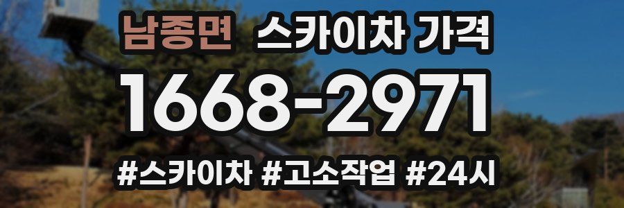 남종면 스카이차 가격