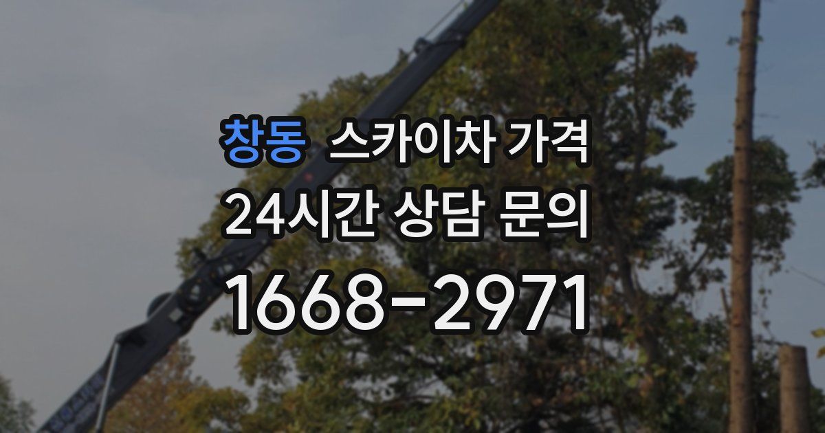 창동 스카이차 가격