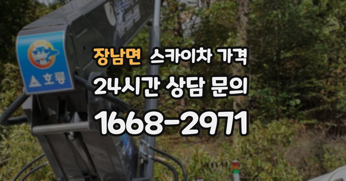 장남면 스카이차 가격