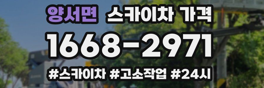 양서면 스카이차 가격