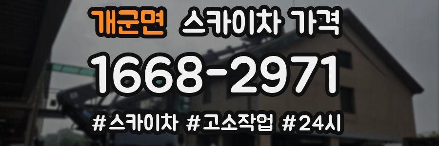 개군면 스카이차 가격