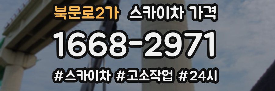 북문로2가 스카이차 가격