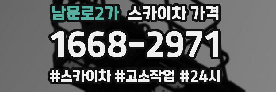 남문로2가 스카이차 가격